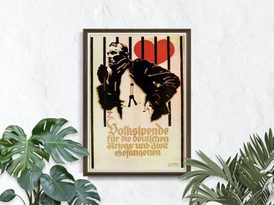 Plagát Ľudová charita pre vojnových zajatcov a civilných internovaných