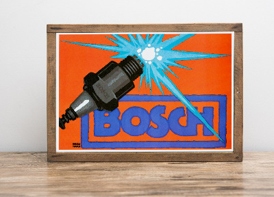 Poster Bosch, zapaľovacie sviečky