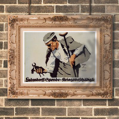 Plagát Kožušina Ludendorff Spende Kriegsbeschadigte