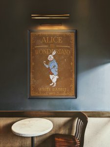 Poster na stenu Alica v ríši divov biely králik