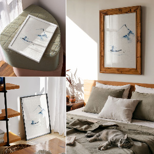 Plagát do obývačky Muž v člne