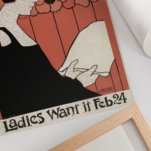 Plagát do izby Žena s novinami