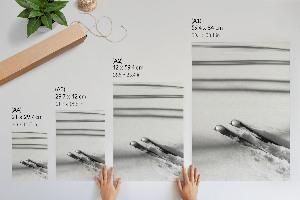 Retro plagát Lyže na snehu