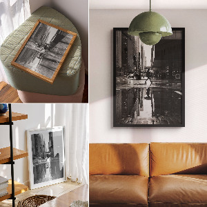 Retro plagát Mestská krajina