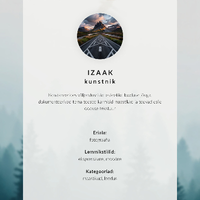 Plagát do izby Horská cesta