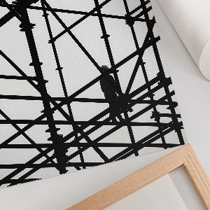 Retro plagát Stavebné lešenie