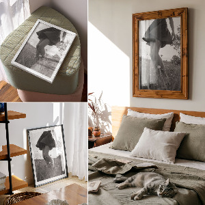 Plagát do obývačky Žena na lúke