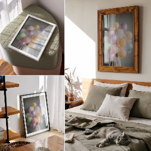 Retro plagát Kytica z balónov