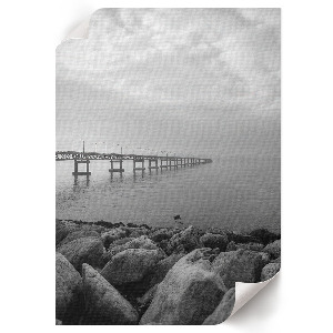 Poster na stenu s motívom mosta a mora