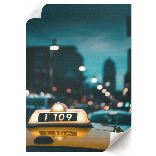 Retro plagát Taxík v noci
