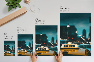 Retro plagát Taxík v noci