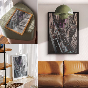 Plagát do obývačky Mestská energia