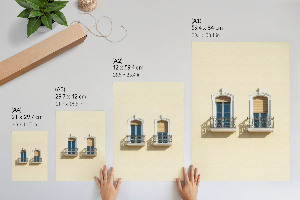 Poster na stenu Fasádne okná