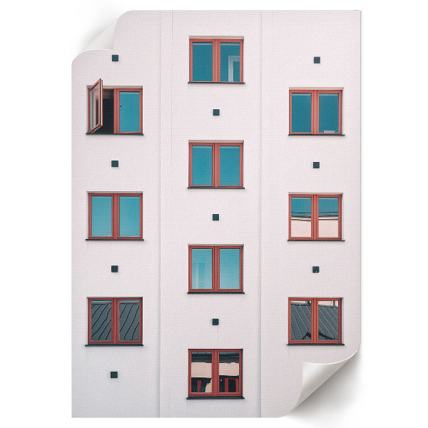 Retro plagát Mriežka okna