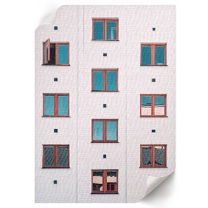 Retro plagát Mriežka okna