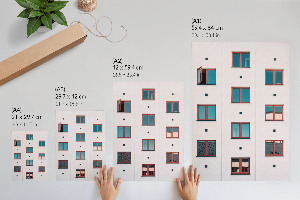 Retro plagát Mriežka okna