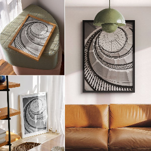 Plagát do obývačky Točité schodisko