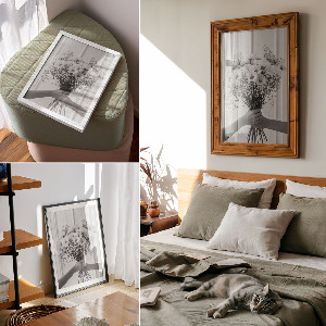 Poster na stenu Biele kvety