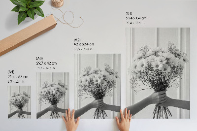 Poster na stenu Biele kvety