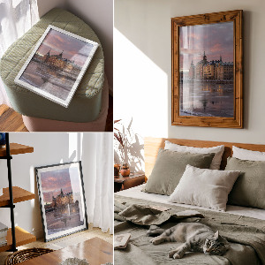 Plagát do izby Mesto večer