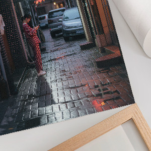 Retro plagát Ázijská ulica