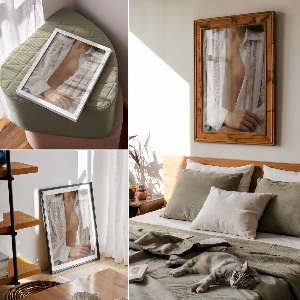 Plagát do obývačky Žena v košeli