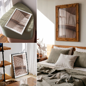 Retro plagát Drevené panely