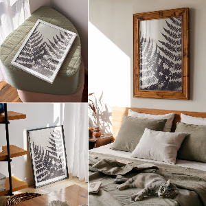 Plagát do izby Listy papradia