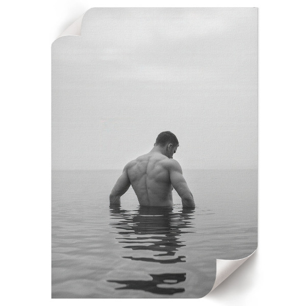 Plagát do izby Muž v jazere