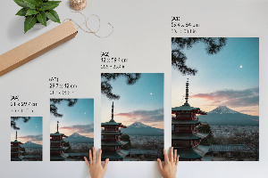 Retro plagát Večer v Ázii