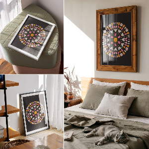 Poster na stenu Kvetinová mandala