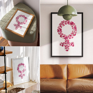 Plagát do izby Kvetinová ženskosť