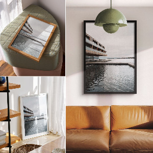 Retro plagát Moderná architektúra