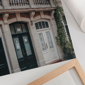 Plagát do obývačky Činžovný dom v meste