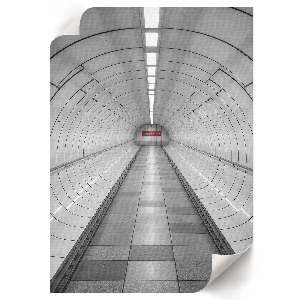 Retro plagát Futuristický tunel