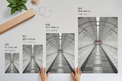 Retro plagát Futuristický tunel