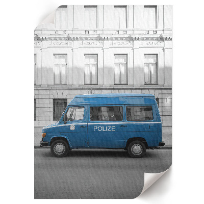 Plagát do obývačky Policajné auto
