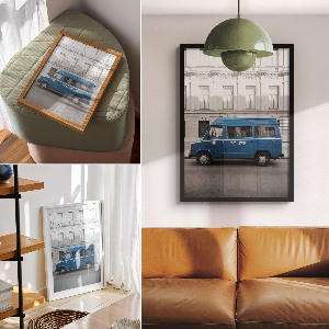 Plagát do obývačky Policajné auto