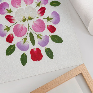 Retro plagát Kvetinová symetria