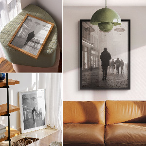 Retro plagát Prechádzka mestom