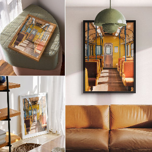 Retro plagát Interiér vagóna