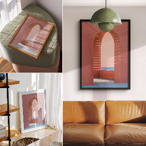 Plagát do izby Pastelová architektúra