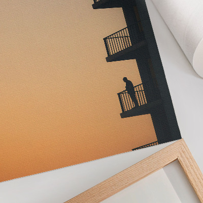 Poster na stenu Večerný balkón