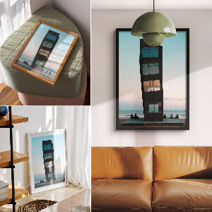 Retro plagát Moderná architektúra