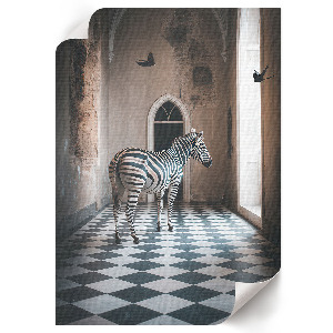Plagát do obývačky Zebra v architektúre