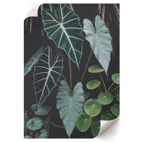 Poster na stenu Zelené listy