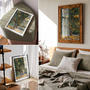 Retro plagát Pomarančový sad