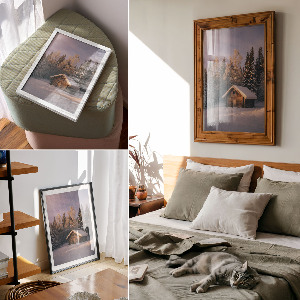 Retro plagát Zimná chata