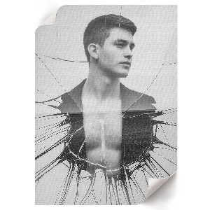 Retro plagát Monochromatický portrét