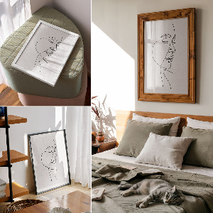 Plagát do obývačky Kontúry tváre